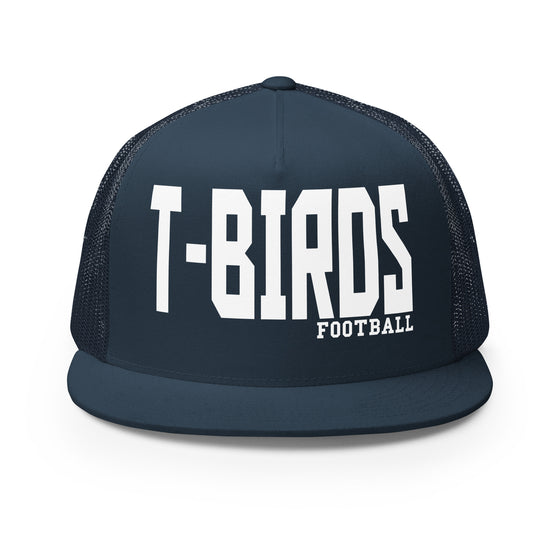 T-Birds Football Printed Stretch White Text Trucker Hat