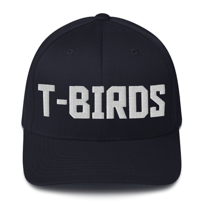 T-Birds Embroidered 'T-Birds' Text Structured Twill Cap (Flexfit)